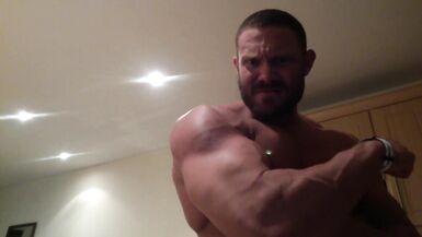 HugeandHung Muscle Worship Domination Strip and Flex