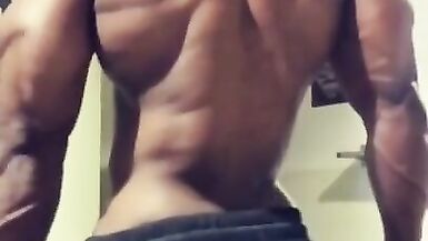 Sexy, Hung, African Muscle Stud Trains, Flexes and Bonks