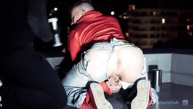 Hottest Outdoor Rooftop Fetish FF, Excerpt from Axel Abysse rooftop Part2