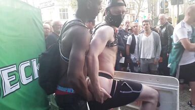 Public Make Water Play in Front of a Crowd Hardcore