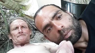 Engulfing Homeless Shlong Fantasizing about his Father