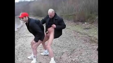 hawt fuck on a cold day outside