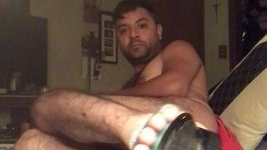 Web Camera show Los Angeles Latino male foot show sandals stripping