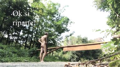Exhibition, cum, nude, outdoor, masturbation
