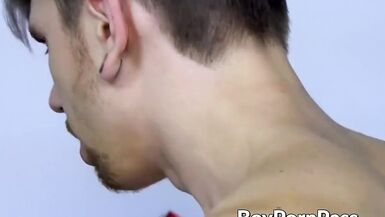 Punk twink jizzed on after oral stimulation and hardcore anal pounding