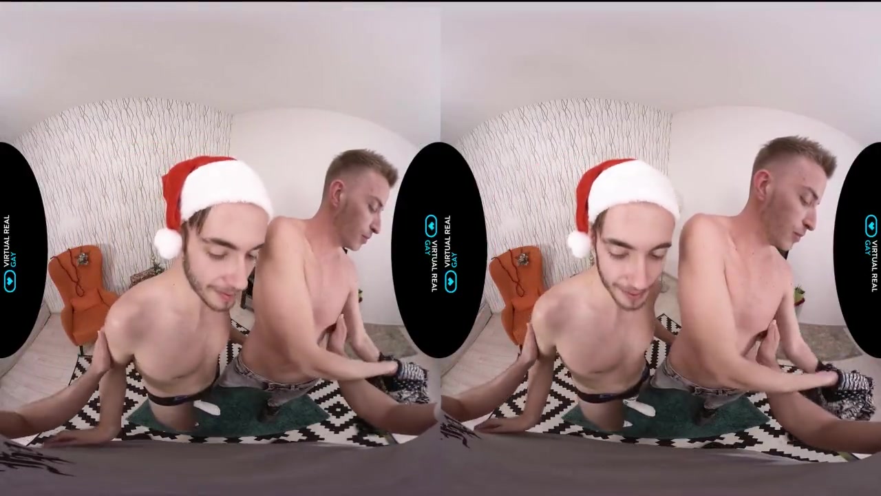 3some Gay Porn - VirtualRealGay - A very merry threesome - gay hd porn video ...