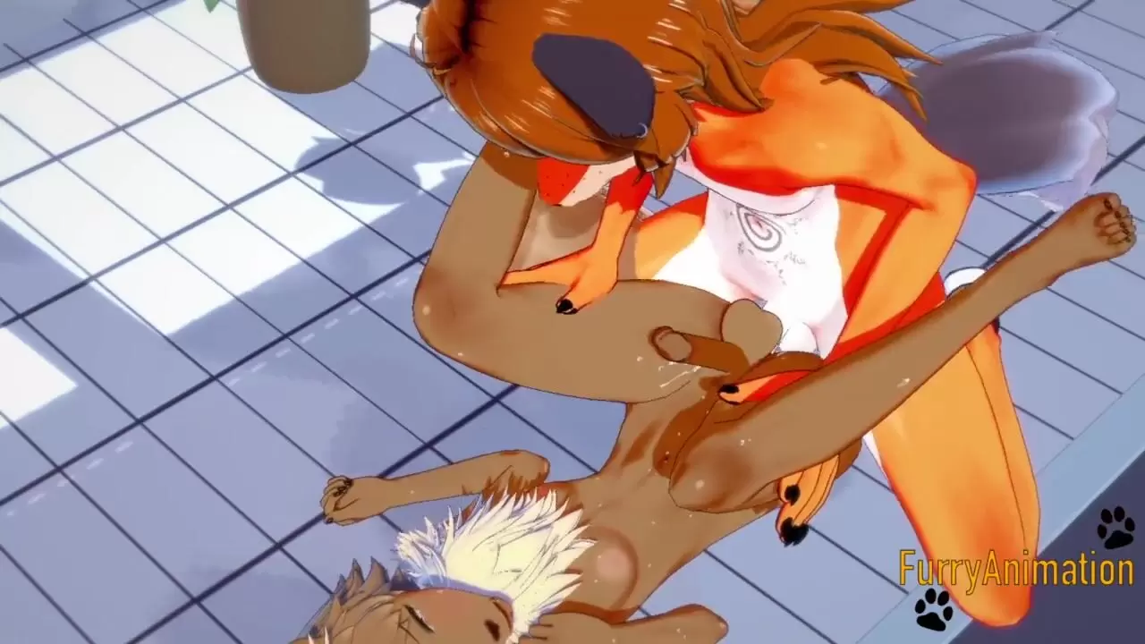 Pokemon Yaoi - Eevee & Fox Sex en una piscina