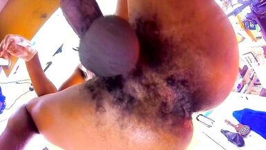 Masked Black Man POV Ass Gioca con un sacco di pre-cum e cum sulla TUA FACCIA gemendo di piacere