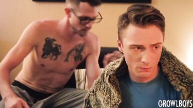 Growlboys Tattooed Sexy Older Guy Seduces and Fucks  virgin