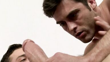 Tommy slides his cock into straight virgin hole and fucks the former priest until he cums