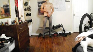 Two pairs of thigh highs and some stilettos not yet seen