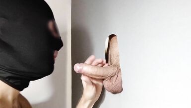 Straight Male with Lots of Milk comes to Gloryhole to get Milked