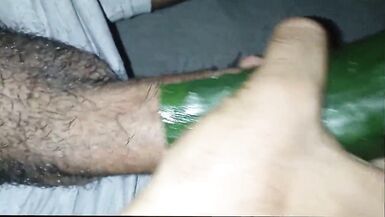 erotic Exercising, masturbating. by cucumber for man for wom
