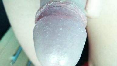 Showing Smegma under Foreskin and Dirty Smelly Cock Jerking off