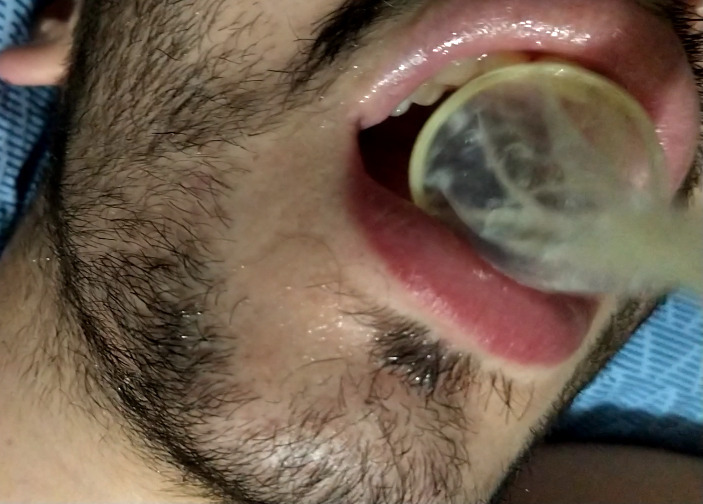 Condom cum drink Sub drinks cum from condom after being fucked by big cock watch online