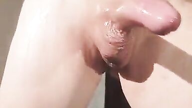 Stripping and showing off my oiled body - 4 image