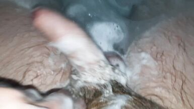 DADDY SENPAI WASHES BALLS, PUBES AND COCK WHILE YOU WATCH - 9 image