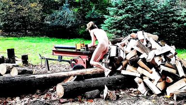 Just me splitting firewood. - 7 image