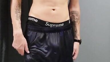 Johnholmesjunior caught at 3:30 in real risky public solo show in busy public mens change room