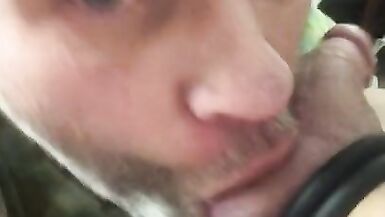 Verbal Top Feeds Submissive Faggot CIM Cum Play Swallow