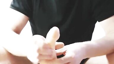 Hile Bi Cowboy, yeni yapay penis, BBC için eğitim, bbc için eğitim emmek ve sikme testi alır - POV - 2 image