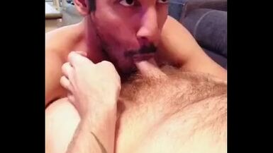 Latino Interrupts Army Soldiers Video Game To Suck His Dick and Eat His Cum