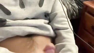 Oh god it feels so good all that load all over my body