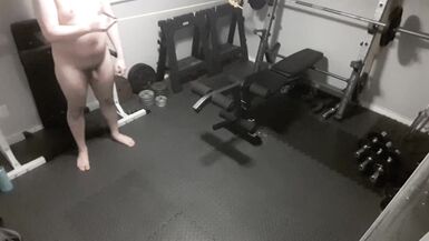 Fat Man Nude Workout 29 Push - 3 image