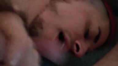 Boy loving servicing his mans thick penis. So much precum! SLURP!!