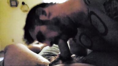 sucking my buddy while his wife is gone