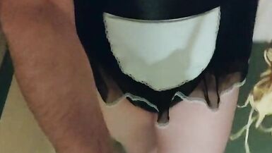 Sissy Maid Jayci has to work in the kitchen