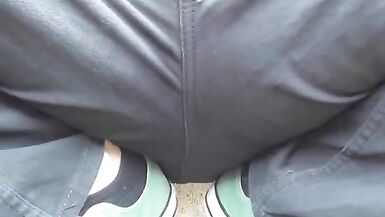 risky public alley masturbation in converse - 7 image