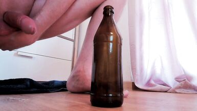 Uncut Session - with happy end - anal dildo, huge plug and bottle in my ass