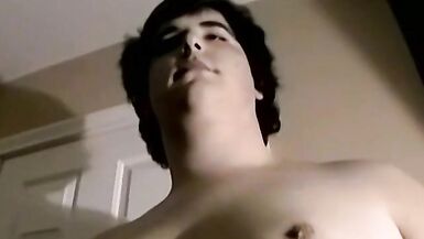 Fat inexperienced amateur gently blown before jerking himself off