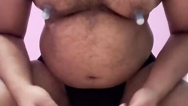 (Sound warning-loud party outside) Chunky Bubble butt boy edging and pumping, twerking and gaping