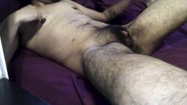 hairy ftm nipple play and handsfree orgasm