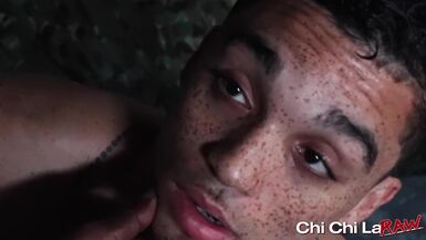 Black army gay Aaron Trainer seduces inexperienced Latino Amone Bane