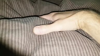Wake up my straight BFF after party to secretly give his little dick a nut relaxing handjob into nice creamy orgasm - 1 image