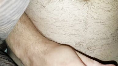 Wake up my straight BFF after party to secretly give his little dick a nut relaxing handjob into nice creamy orgasm - 11 image