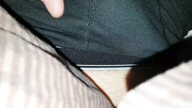 Wake up my straight BFF after party to secretly give his little dick a nut relaxing handjob into nice creamy orgasm - 5 image