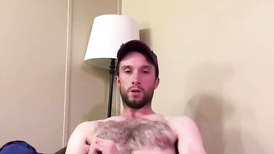 Otter busts a thick nut in his hairy pubes