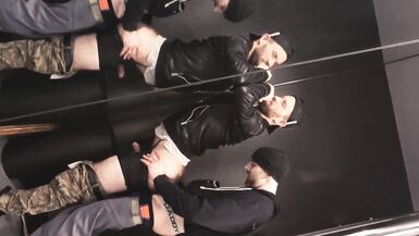 Sketchy str8 dudes sneak away to fuck in fitness center. (And almost get caught!)