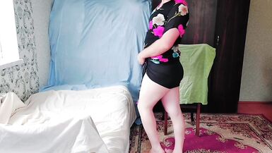 Sissy Slut Sexy Dress Big Butt Crossdresser Solo Performing