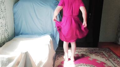 Sissy Pink Dress Crossdresser Slut White Big Ass Big Butt Gay Boy Natural Beauty Pretty Cute Transgender Shemale MTF - 2 image