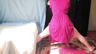 Sissy Pink Dress Crossdresser Slut White Big Ass Big Butt Gay Boy Natural Beauty Pretty Cute Transgender Shemale MTF - 5 image