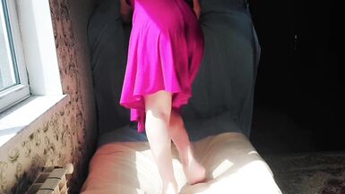 Sissy Pinky Dress Crossdresser Slut White Big Ass Big Butt Gay Boy Natural Beauty Pretty Cute Trans - 14 image