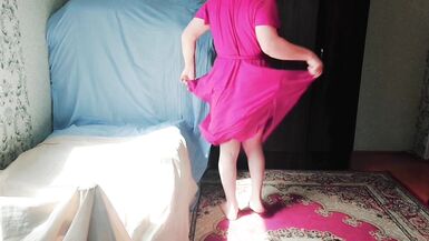 Sissy Pinky Dress Crossdresser Slut White Big Ass Big Butt Gay Boy Natural Beauty Pretty Cute Trans - 2 image