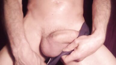 XXX 8+ uncut cock cum cumshot, Brown Skippy tight briefs with a big bulge pouch and very sexy form xxxprecumdrip XOXO - 4 image