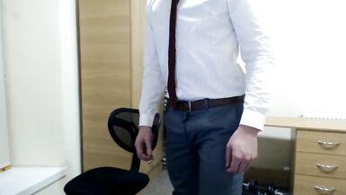 Twink Boss Precrum Shoe Play and Suit Strip - 8 image