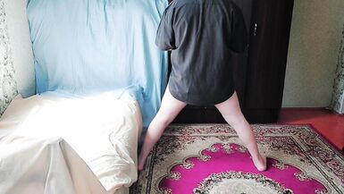 Sissy Big Size Man T Shirt Sexy Mini Hot Slut Crossdresser Kitty White Big Butt Big Ass Lady Boy Shenale MTF Cosplayer